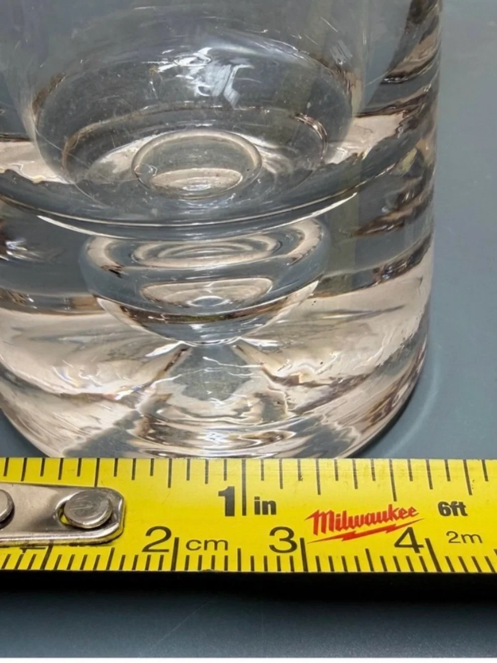 Set of 6 Clear Glass Bud Vases 7.25